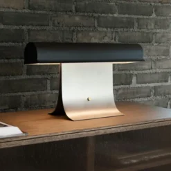 Lampa Stołowa Archive 50 Cm Czarno Stalowa Northern