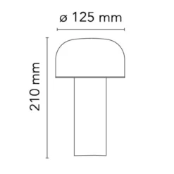 Lampa Stołowa Bellhop Szara Flos