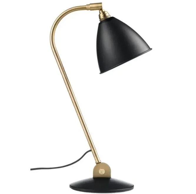 Lampa Stołowa Bestlite Bl2 Brass Czarna Gubi