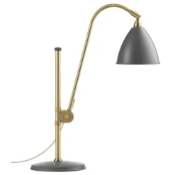 Lampa Stołowa Bestlite Bl1 Stal Mosiężna Szara Matowa Gubi