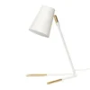 Lampa Stołowa Biało-Mosiężna Hubsch