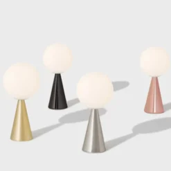 Lampa Stołowa Bilia 43 Cm Czarna Połysk Fontana Arte