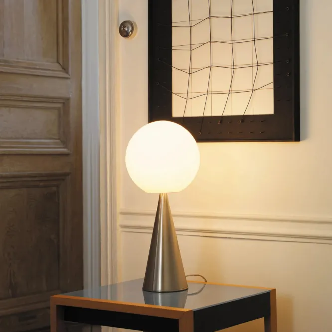Lampa Stołowa Bilia 43 Cm Srebrna Fontana Arte