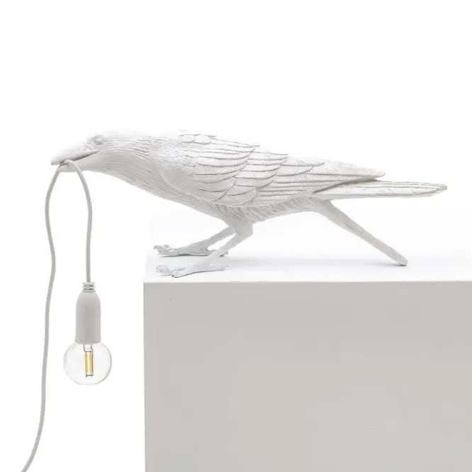 Lampa Stołowa Bird Playing Biała Seletti