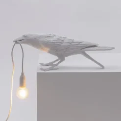 Lampa Stołowa Bird Playing Biała Seletti