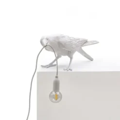Lampa Stołowa Bird Playing Biała Seletti