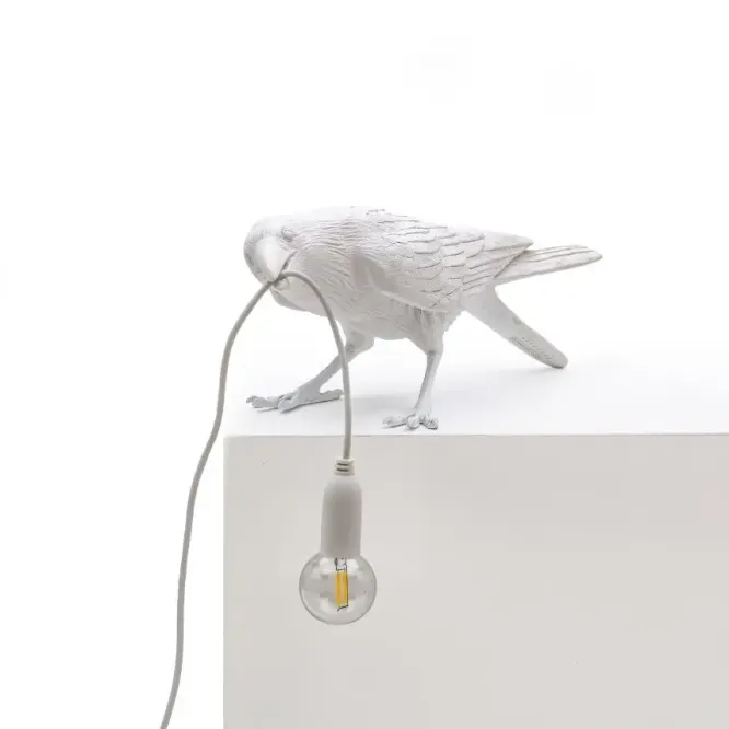 Lampa Stołowa Bird Playing Biała Seletti