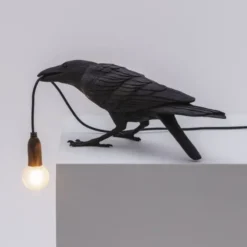 Lampa Stołowa Bird Playing Czarna Seletti