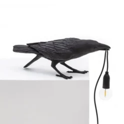 Lampa Stołowa Bird Playing Czarna Seletti