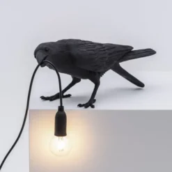 Lampa Stołowa Bird Playing Czarna Seletti