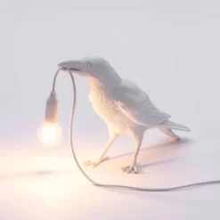 Lampa Stołowa Bird Waiting Biała Seletti