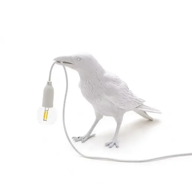 Lampa Stołowa Bird Waiting Biała Seletti