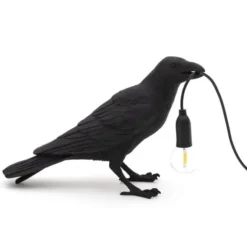 Lampa Stołowa Bird Waiting Czarna Seletti