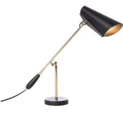 Lampa Stołowa Birdy Czarno-Mosiężna Northern