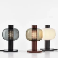 Lampa Stołowa Bonbori 42 Cm Przydymiony Brąz Brokis
