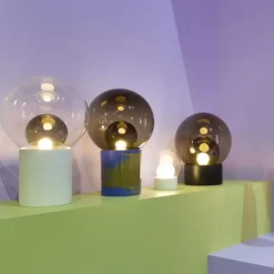 Lampa Stołowa Boule Transparentna-Biała-Biała S Pulpo