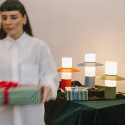 Lampa Stołowa Caponio Oliwkowa Ummo