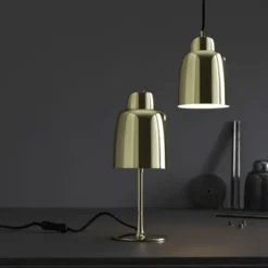 Lampa Stołowa Champagne Szczotkowany Złoty Pholc