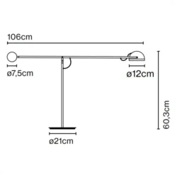 Lampa Stołowa Copérnica Red Marset