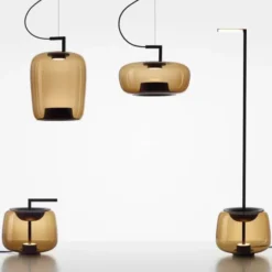 Lampa Stołowa Double Przydymiony Brąz Brokis