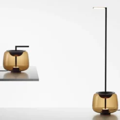 Lampa Stołowa Double Przydymiony Brąz Brokis