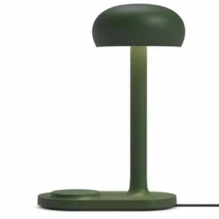 Lampa Stołowa Emendo Z Ładowarką Zielona Please Wait To Be Seated