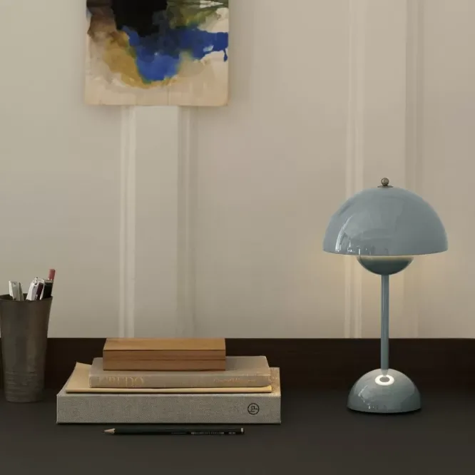 Lampa Stołowa Flowerpot Vp9 Stone Blue Andtradition