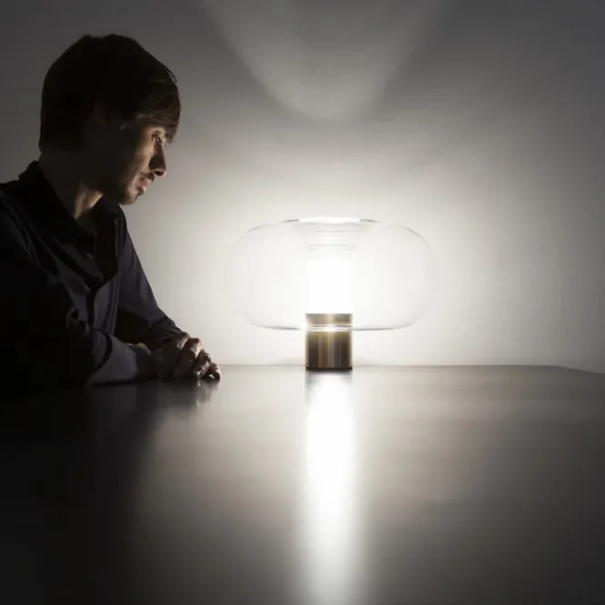 Lampa Stołowa Fontanella 20 Cm Mosiężna Fontana Arte