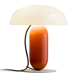 Lampa Stołowa Gambosa M Biało-Pomarańczowa Marset