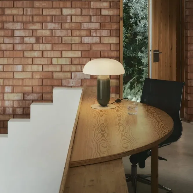 Lampa Stołowa Gambosa M Biało-Szara Marset