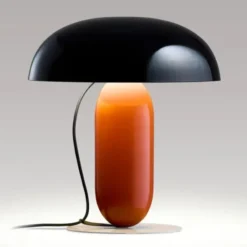 Lampa Stołowa Gambosa M Czarno-Pomarańczowa Marset