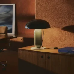 Lampa Stołowa Gambosa M Czarno-Szara Marset