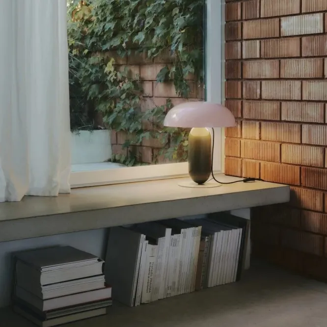 Lampa Stołowa Gambosa M Różowo-Szara Marset