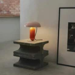 Lampa Stołowa Gambosa S Różowo-Pomarańczowa Marset