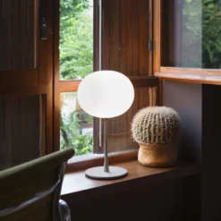 Lampa Stołowa Glo-Ball 1 Srebrna Flos