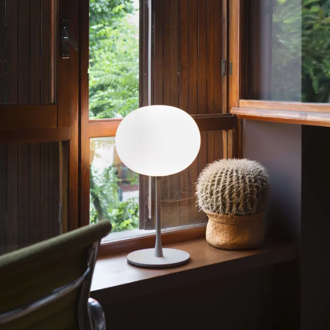 Lampa Stołowa Glo-Ball 1 Srebrna Flos