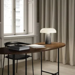Lampa Stołowa Glossy Szara