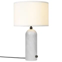Lampa Stołowa Gravity 49 Cm Biały Marmur Biały Klosz Gubi
