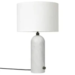 Lampa Stołowa Gravity 49 Cm Biały Marmur Biały Klosz Gubi