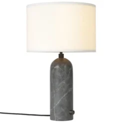 Lampa Stołowa Gravity 49 Cm Szary Marmur Biały Klosz Gubi