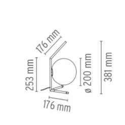 Lampa Stołowa Ic T1 Low Czarna Flos