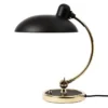 Lampa Stołowa Kaiser Idell Luxus Czarna Matowa Mosiądz Fritz Hansen