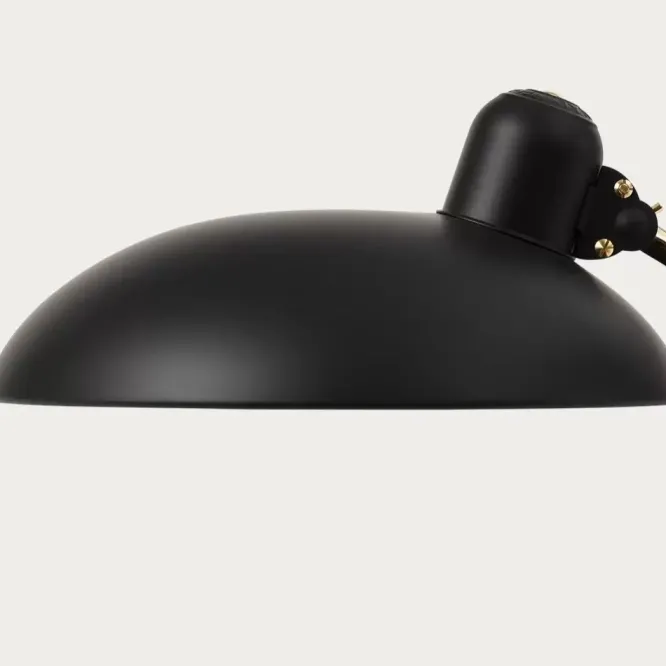 Lampa Stołowa Kaiser Idell Luxus Czarna Matowa Mosiądz Fritz Hansen