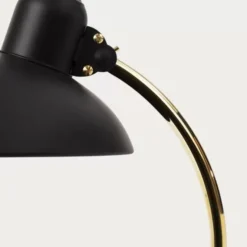 Lampa Stołowa Kaiser Idell Luxus Czarna Matowa Mosiądz Fritz Hansen