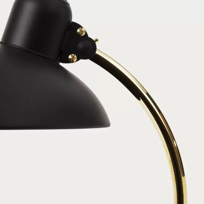 Lampa Stołowa Kaiser Idell Luxus Czarna Matowa Mosiądz Fritz Hansen