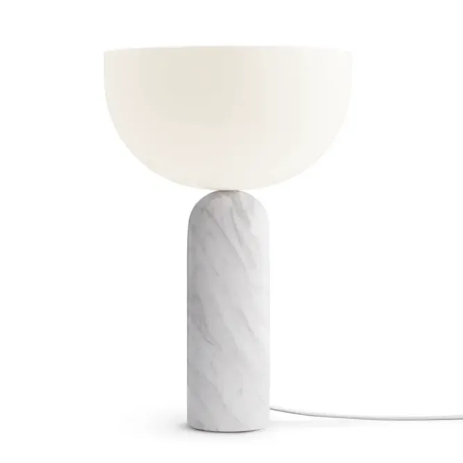 Lampa Stołowa Kizu 45 Cm Biały Marmur New Works