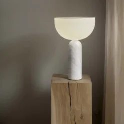 Lampa Stołowa Kizu 45 Cm Biały Marmur New Works