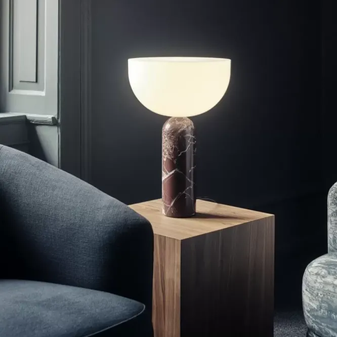 Lampa Stołowa Kizu 45 Cm Ciemnoczerwony Marmur New Works