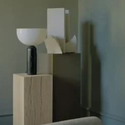 Lampa Stołowa Kizu 35 Cm Czarny Marmur New Works