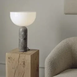 Lampa Stołowa Kizu 35 Cm Szary Marmur New Works